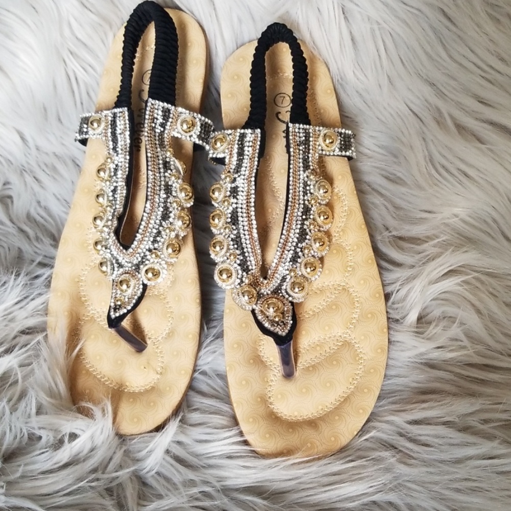 Jeweled sandals